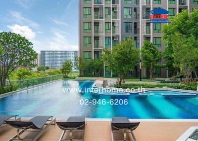 Apartment complex swimming pool area