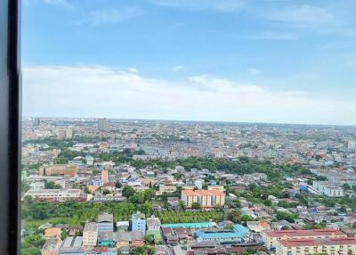 Aerial view from a high-rise building window