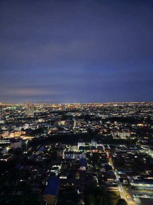 Nighttime cityscape view