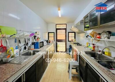 Modern kitchen with appliances and ample storage