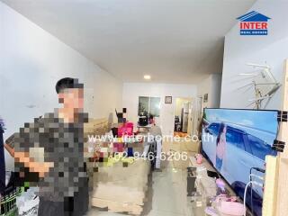 Living room with furniture and television