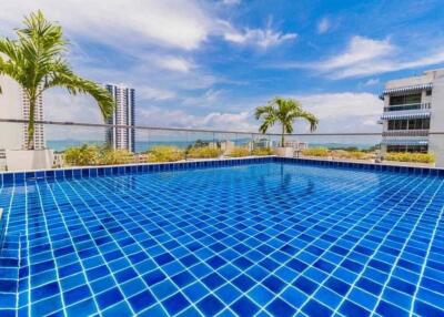 Rooftop swimming pool with city views