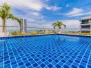 Rooftop swimming pool with city views