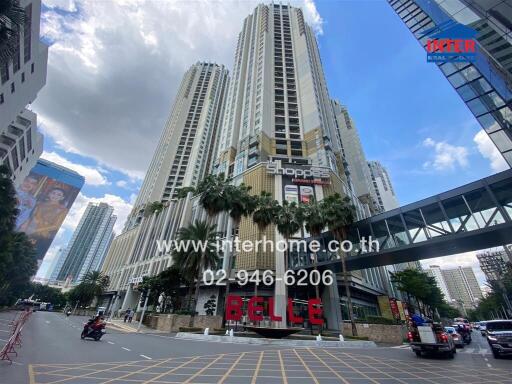 High-rise building with shops and walkways