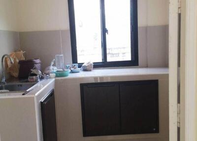 Modern kitchen with sink and window