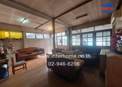 Spacious and cozy living room with natural light