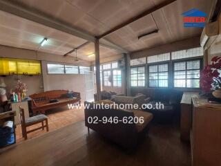 Spacious and cozy living room with natural light