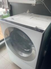 Washing machine in a laundry room