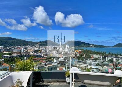 Stunning city and ocean view from the balcony