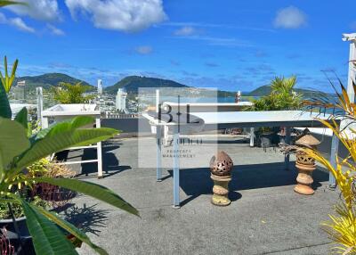 Rooftop terrace with scenic views