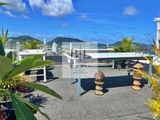 Rooftop terrace with scenic views