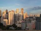 Cityscape view of high-rise buildings