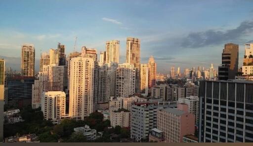 Cityscape view of high-rise buildings