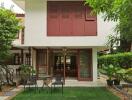 Beautiful house with garden and outdoor seating