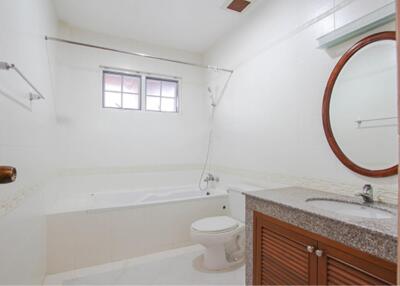 Modern bathroom with shower and bathtub