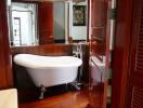 Elegant bathroom with a clawfoot bathtub