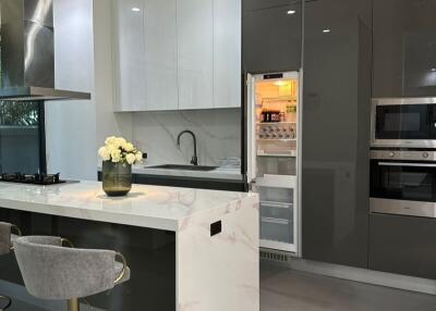 Modern kitchen with island and appliances