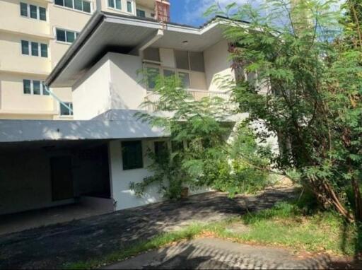 Exterior view of the building with driveway and surrounding greenery