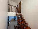 Wooden staircase in a residential property