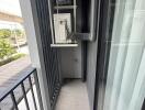 Small balcony with air conditioning units