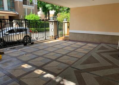 spacious courtyard with gate