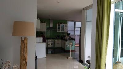 View of a kitchen from the living space