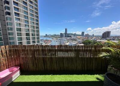 Balcony with city view