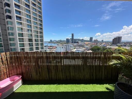 Balcony with city view