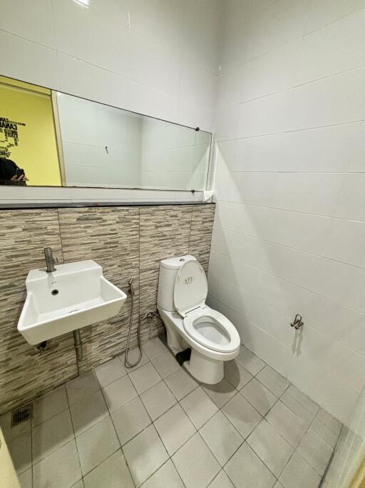 Modern bathroom with sink and toilet