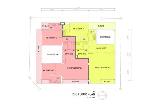 Floor plan of the second floor