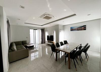 Spacious modern living room and dining area