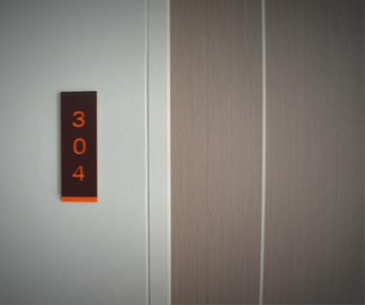 Apartment door with unit number 304