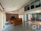 Spacious Living Room with High Ceiling