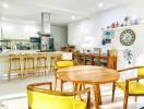 Modern kitchen with dining area