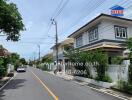 Street view of residential area with houses