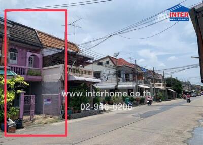 Street view of residential buildings