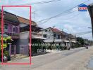 Street view of residential buildings