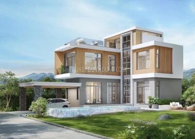 CHA22271: Modern Three-Storey Pool Villa with Sky Deck for Sale in Chalong