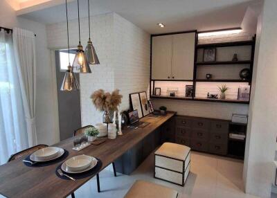 Cozy dining area with modern decor