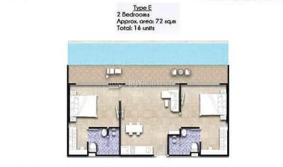 MAI22038: Comfortable 2 Bedroom Apartments for Sale in Mai Kao