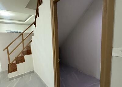 View of stairway and small room in a house