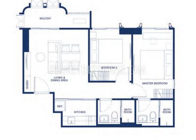 KTH21818: Two Bedroom Apartment in Kathu Area