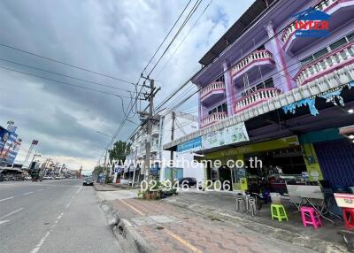 Outside view of street with buildings