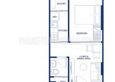 KTH21816: One Bedroom Apartment Close to Phuket Town