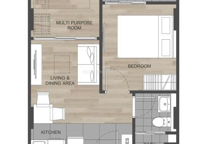 KTH21741: One Bedroom + Extra Room Apartment in Kathu area