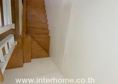 Wooden staircase in a residential property