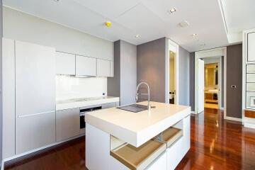 Modern kitchen with island and sleek cabinets