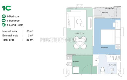 LAG7106: 1 Bedroom Cosy Unit in Bang Tao