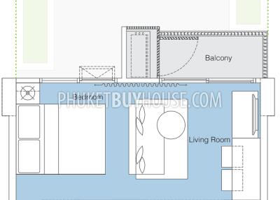 LAG7105: Studio 29 sq.m. in prime location of Bang Tao