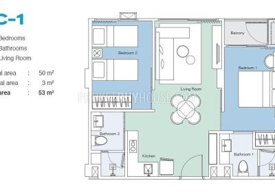 LAG7021: Bang Tao 2 Bedroom Unit in Great Complex